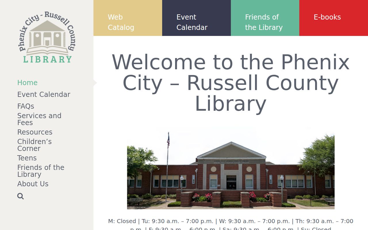 Phenix City residents directory source showing the local public library