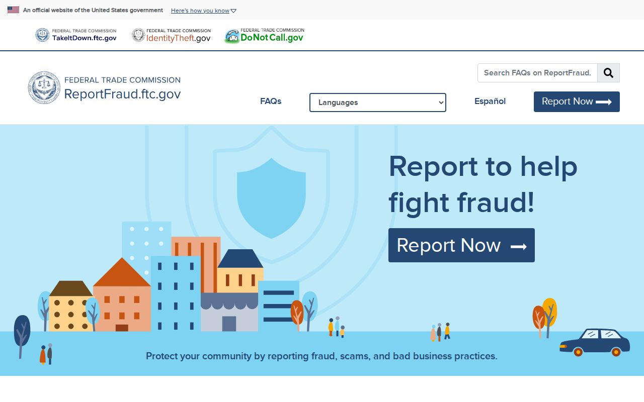 FTC fraud report resource for Phenix City ZIP code address scams